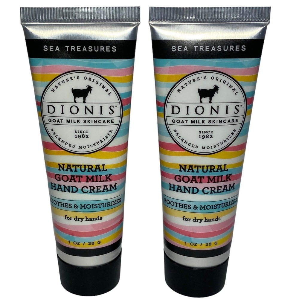 DIONIS GOAT MILK SKINCARE Sea Treasures‎ HAND CREAM 1 OZ x2